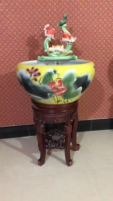 অ্যাকোয়ারিয়াম আনুষাঙ্গিকগুলি লোটাস প্যাটার্ন সিসিসি কোই ফিশ বাটি