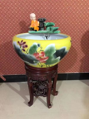 অ্যাকোয়ারিয়াম আনুষাঙ্গিকগুলি লোটাস প্যাটার্ন সিসিসি কোই ফিশ বাটি