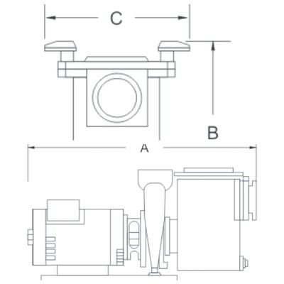 ব্রাস 3HP সুইমিং পুল জল পাম্প