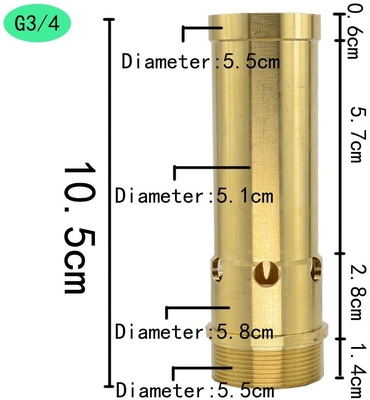 3/4" DN20 ফাউন্টেন বাবলারের অগ্রভাগ 66gpm জল প্রবাহের হার